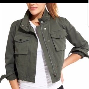 Athleta crop military utility jacket